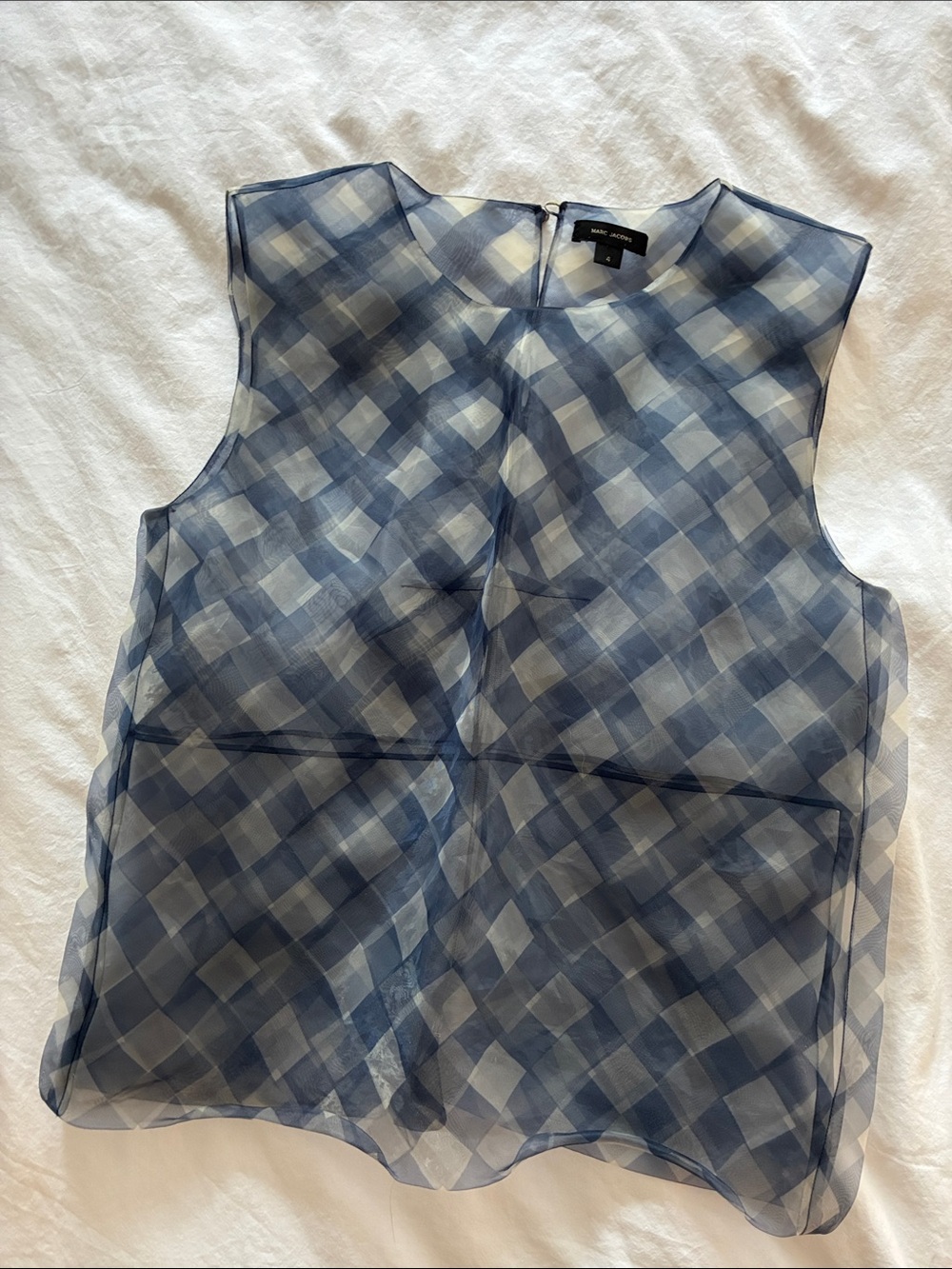 Marc Jacobs Women’s Sheer Gingham Organza Top